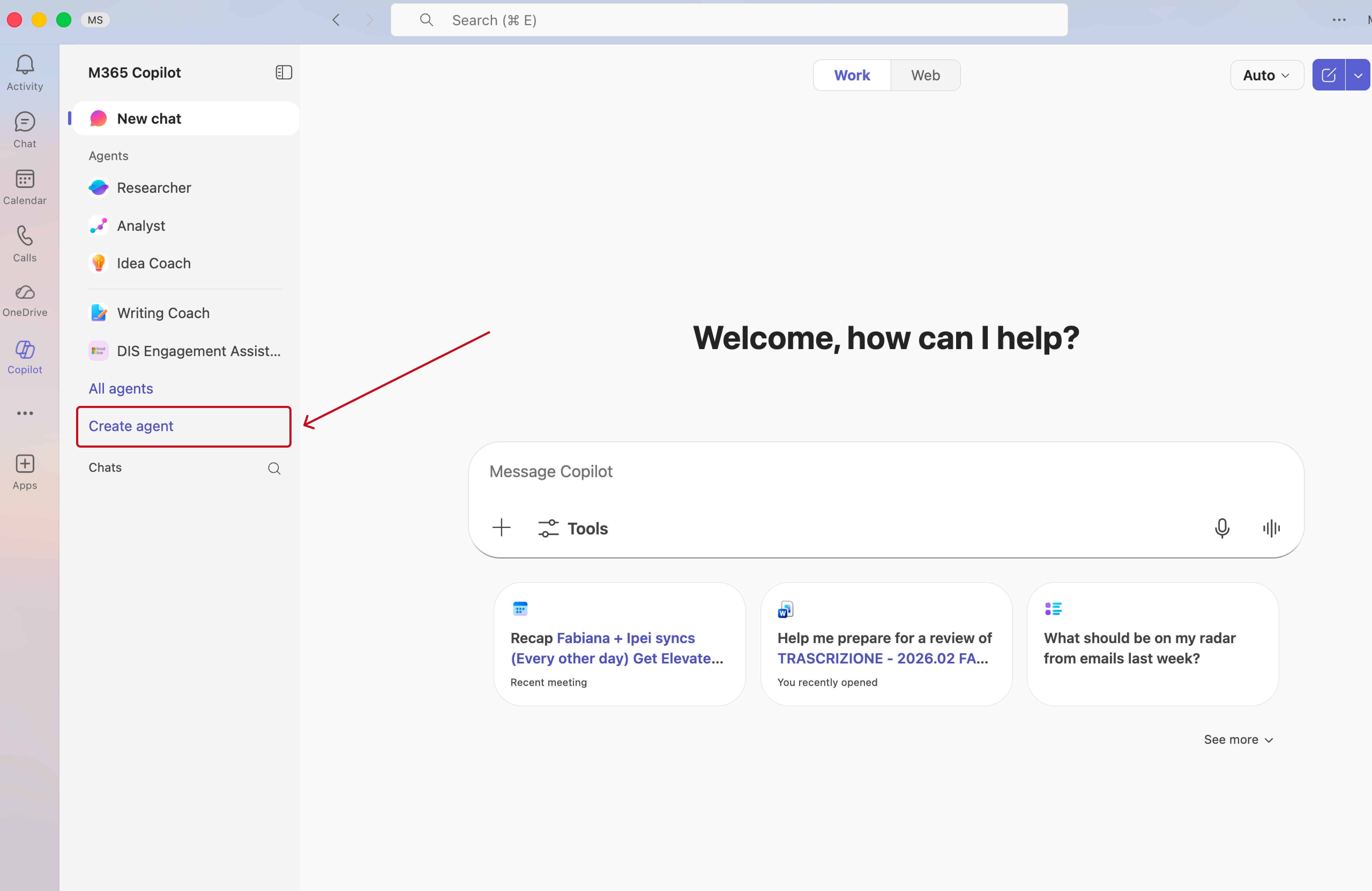 Copilot web homepage