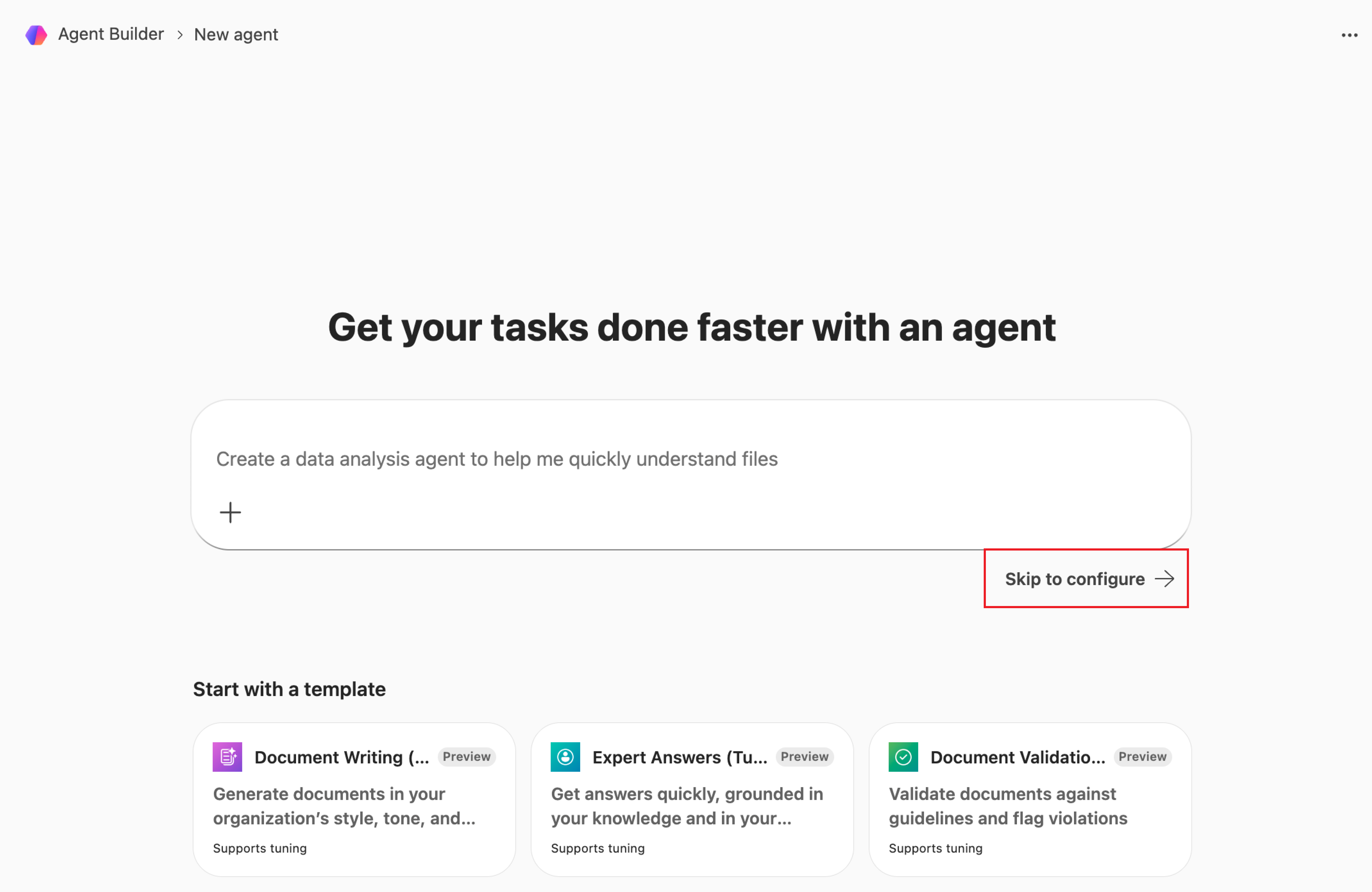Copilot Builder Describe Field